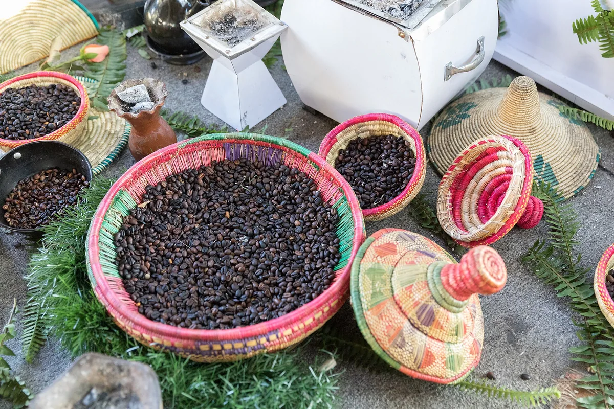 Grains de café à Addis-Abeba, en Éthiopie