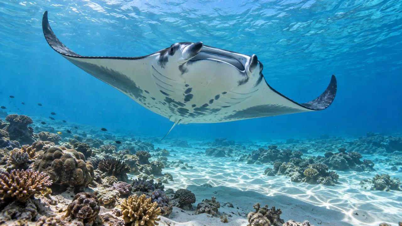 Illustration générée : marine wildlife discovery ; aucun lieu réel identifié