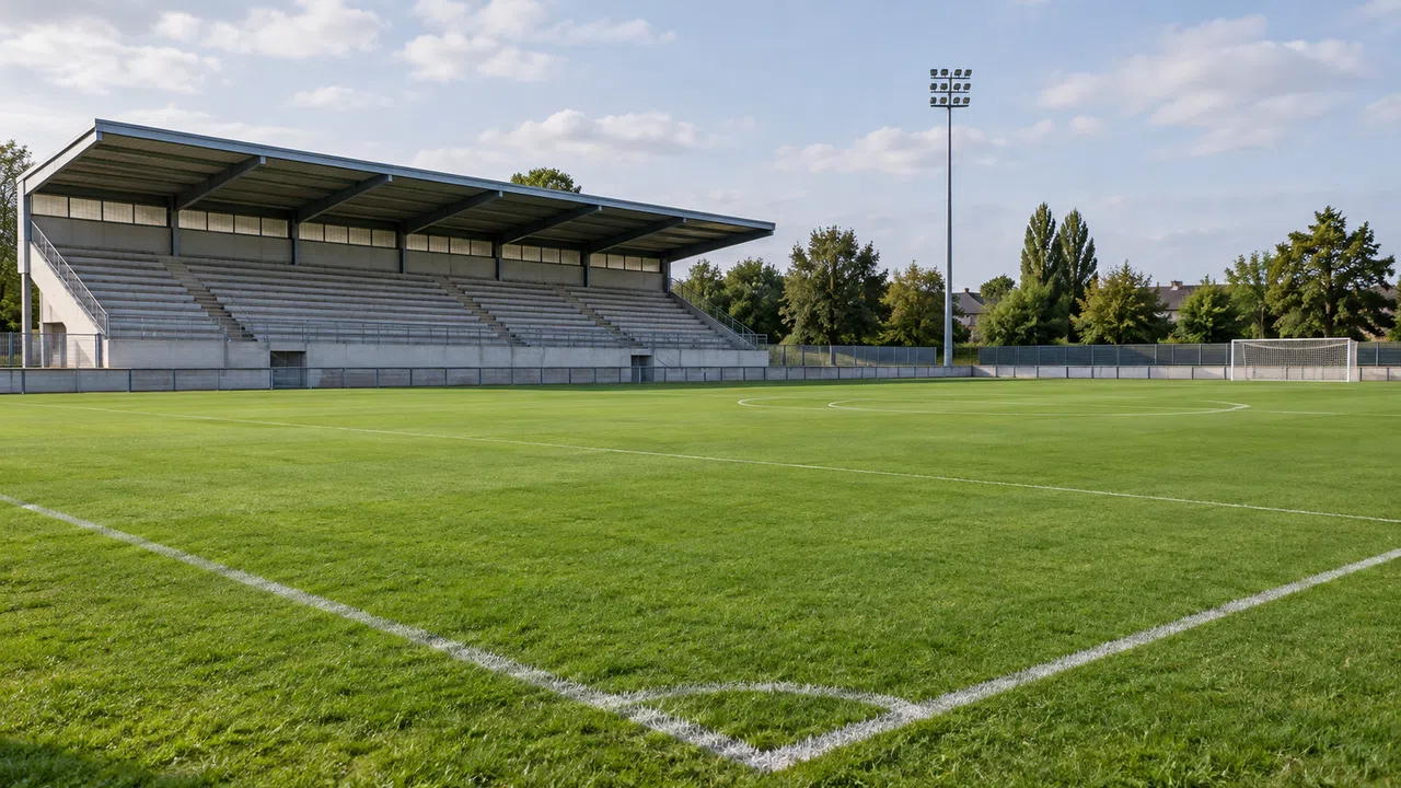Illustration générée : football stadium access ; aucun lieu réel identifié