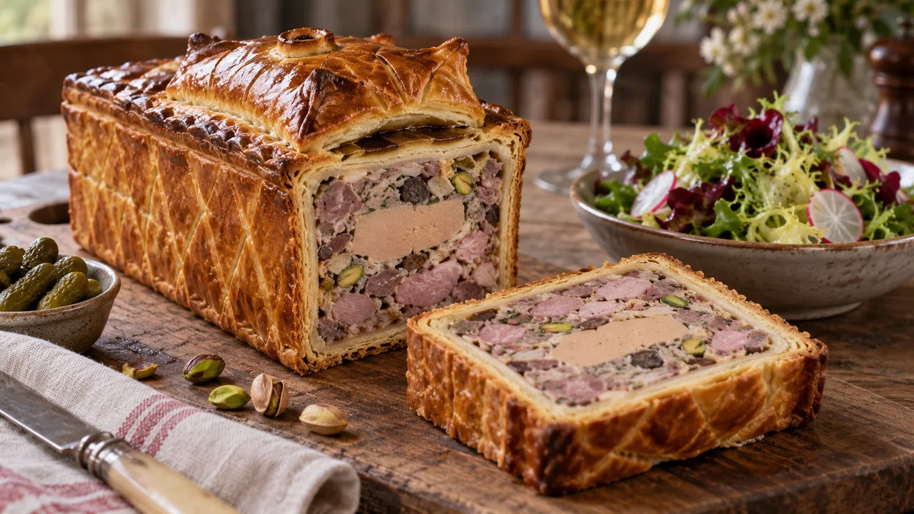 Illustration générée : pate en croute ; aucun lieu réel identifié